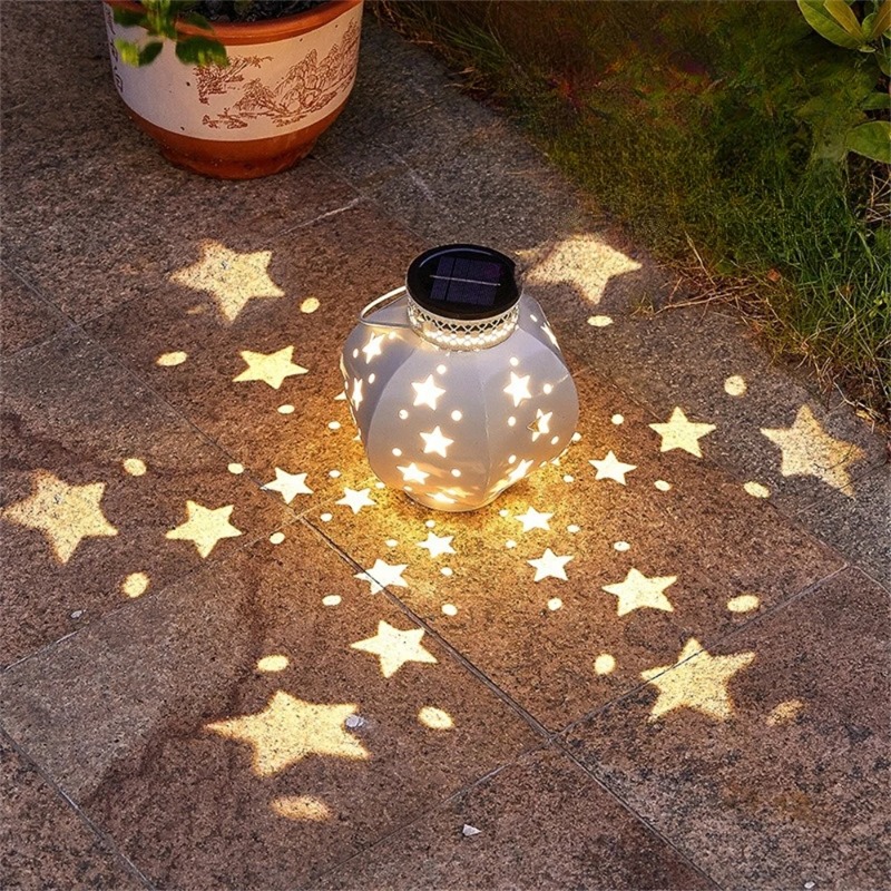 Outdoor Lighting Effects - Garden Star Projector Lamp Hanging Solar
