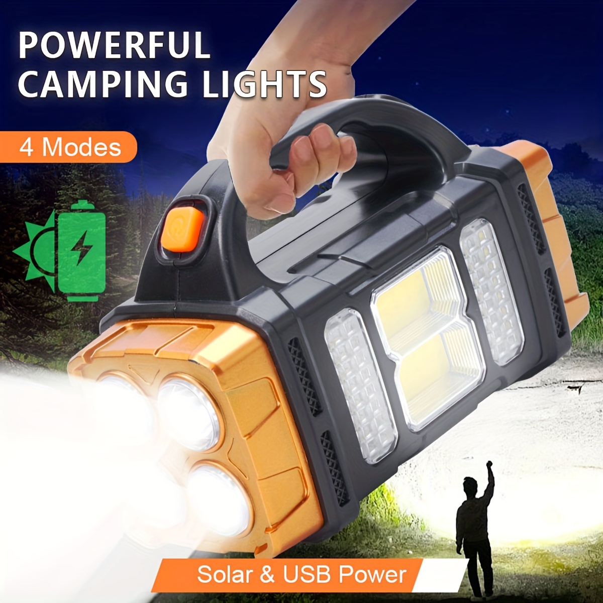 Outdoor Lighting Quality - New Upgrade Rechargeable High Power Solar