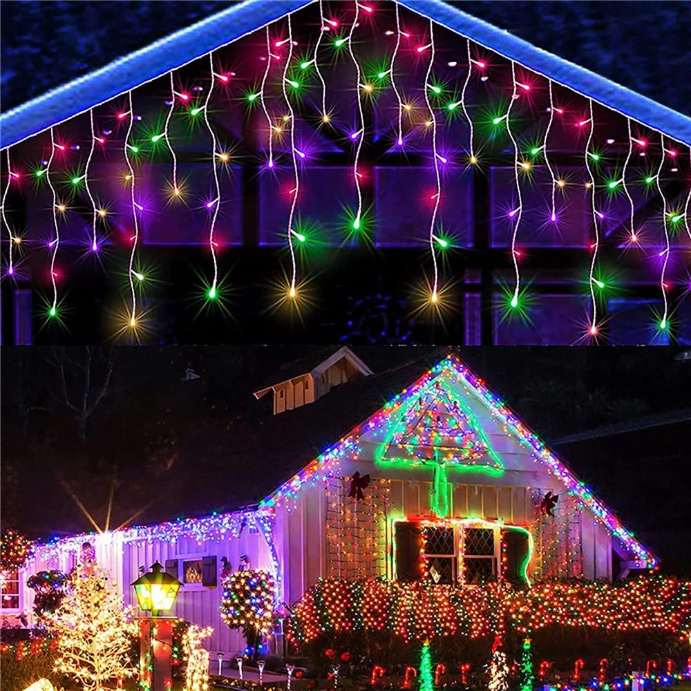 Outdoor Lighting Low Voltage - 400 LEDs Icicle Lights Low Voltage