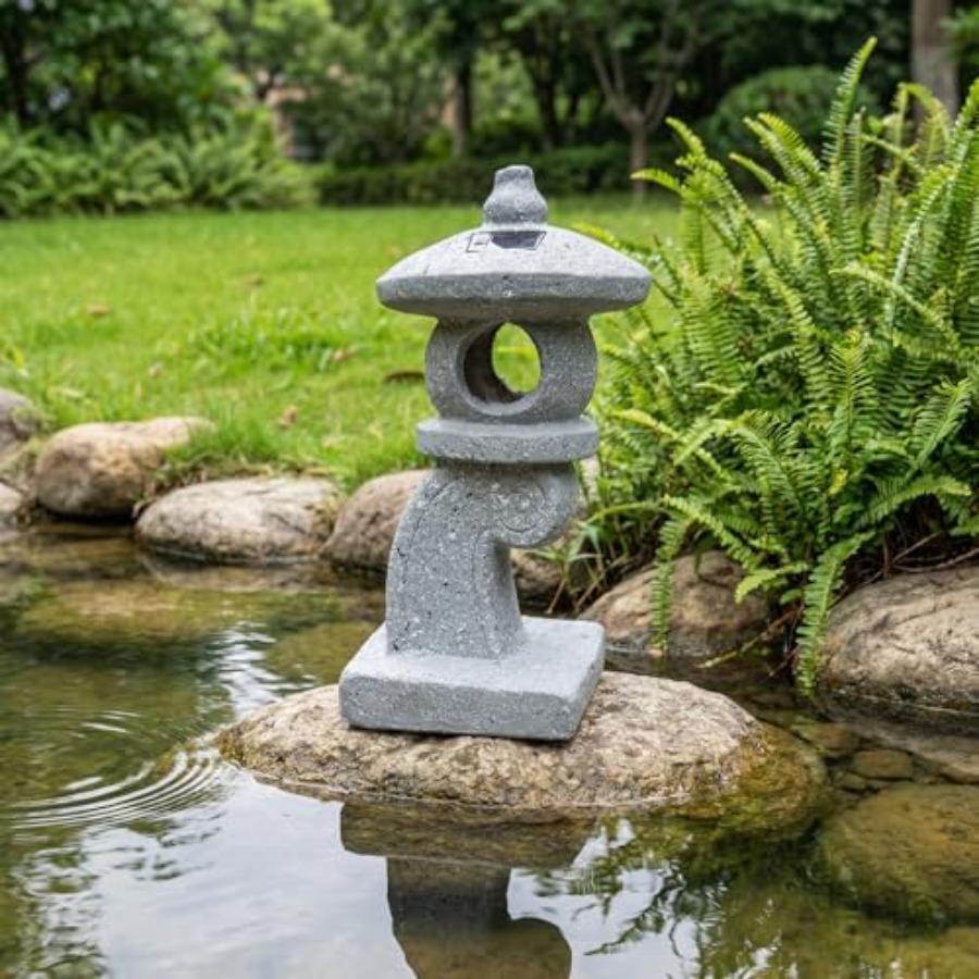 14'' High Asian Solar-Powered  - Outdoor Zen Lighting review and price