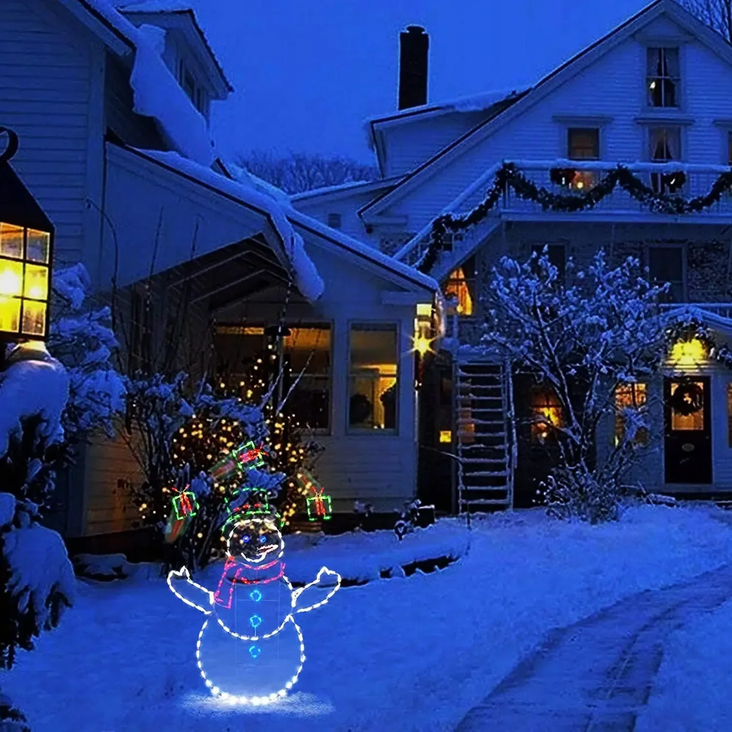 Animated Snowball Light LED Gl - Xmas Outdoor Lighting Decorations review and price