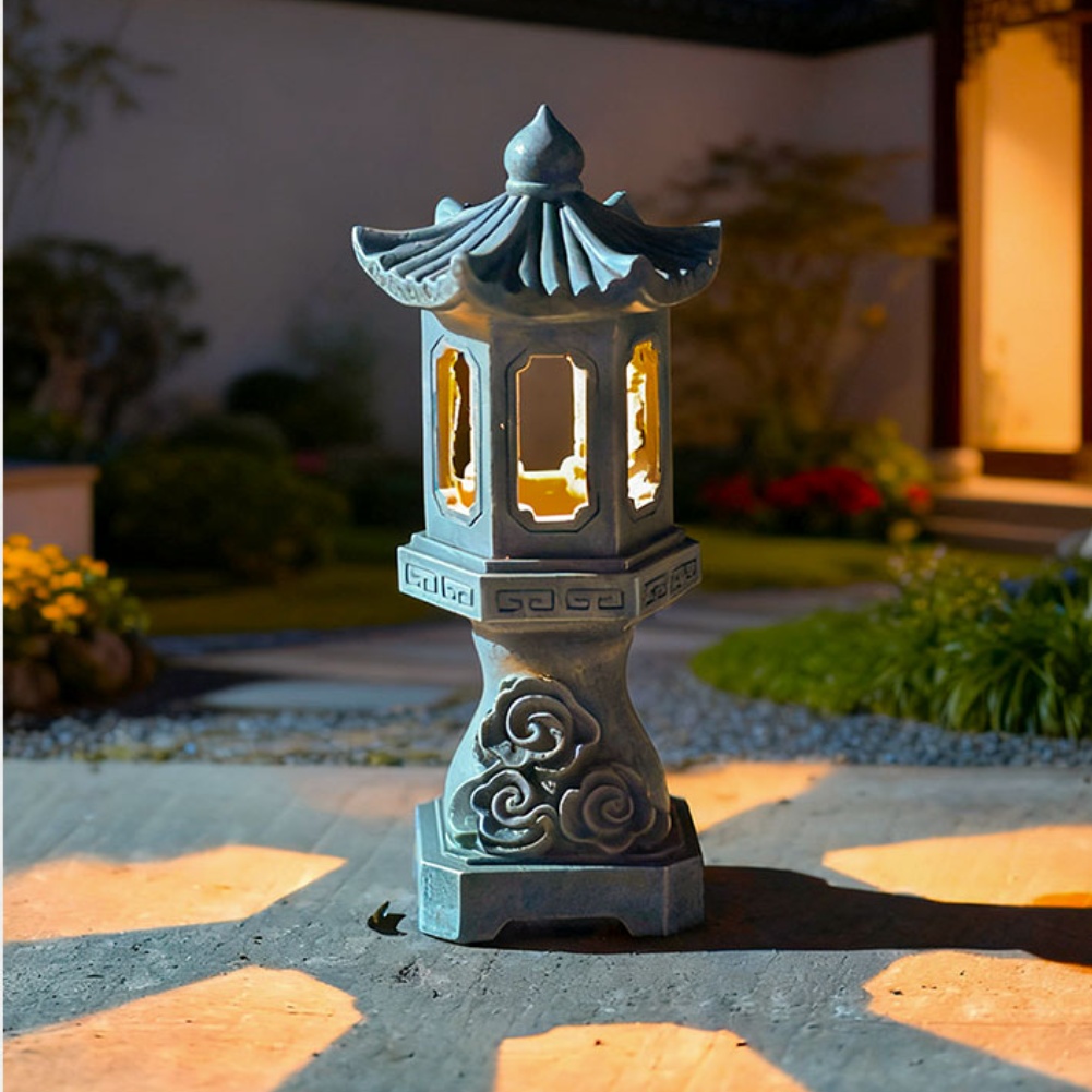 Zen Solar Pagoda Lantern with  - Outdoor Zen Lighting review and price