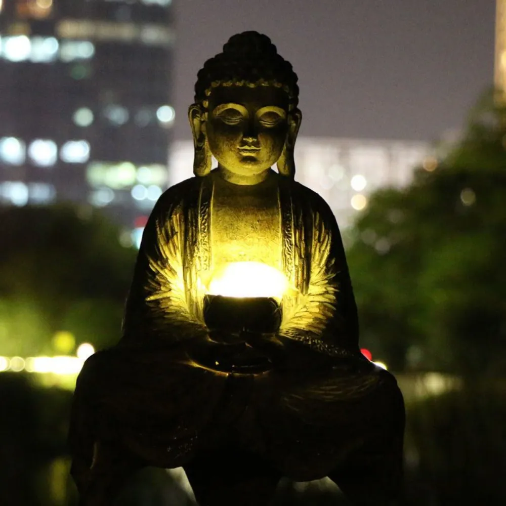 Outdoor Solar Buddha Statue Li - Outdoor Zen Lighting review and price