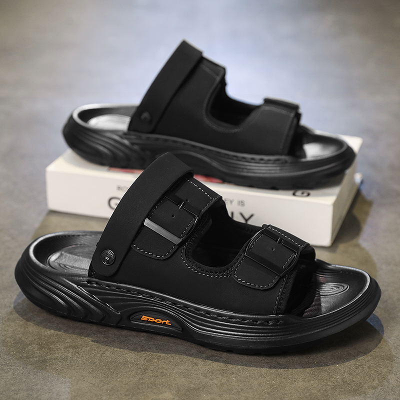 Platform Leather Male Slippers - Outdoor Lighting Design review and price