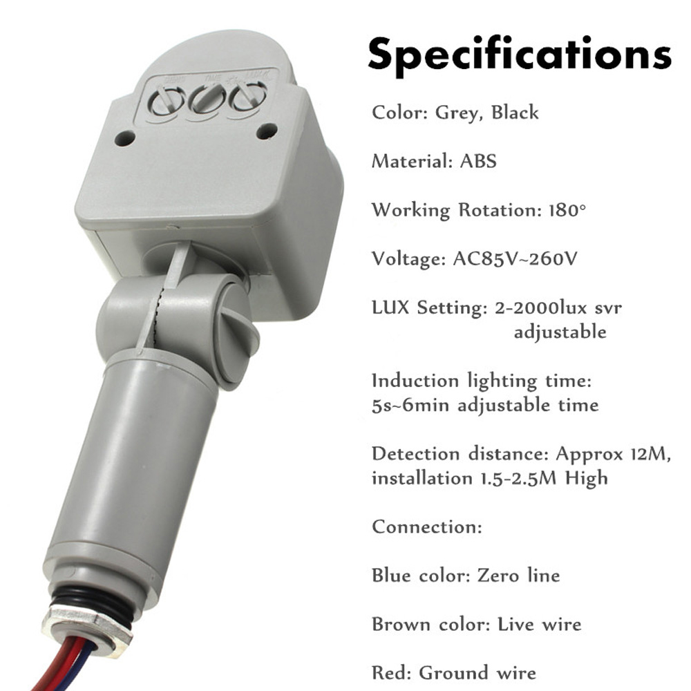 LED Motion Sensor 220V 110V 12 - Outdoor Lighting Timer Switch review and price