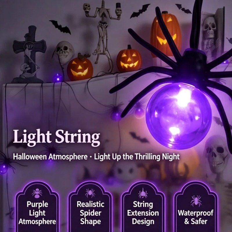 Battery Powered Spider LED Str - Outdoor Lighting And Decor review and price