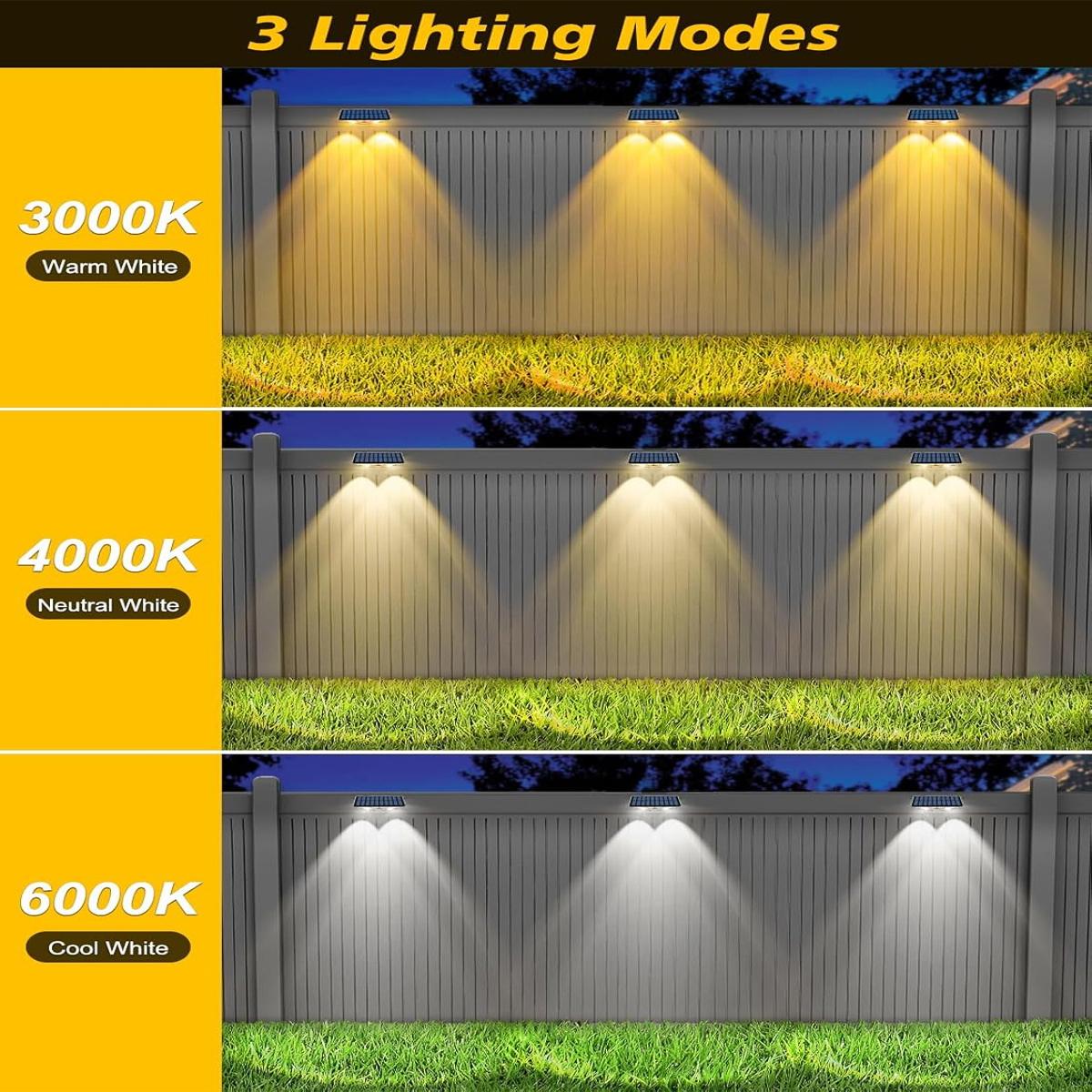 4Pcs Solar Fence Lights Dusk T - Outdoor Yard Lighting Fixtures review and price