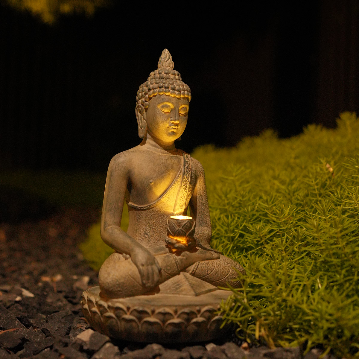 Zen-Inspired Solar-Powered Bud - Outdoor Zen Lighting review and price