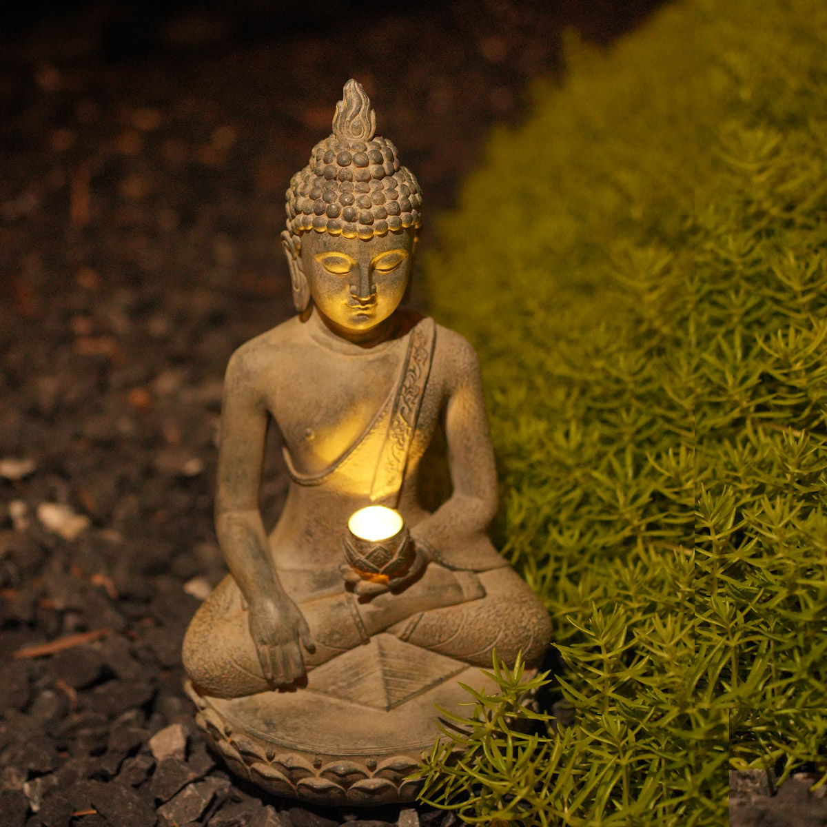 Zen-Inspired Solar-Powered Bud - Outdoor Zen Lighting review and price