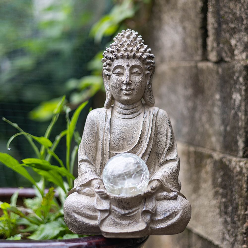Vilead 27.5cm Resin Buddha Sta - Outdoor Zen Lighting review and price