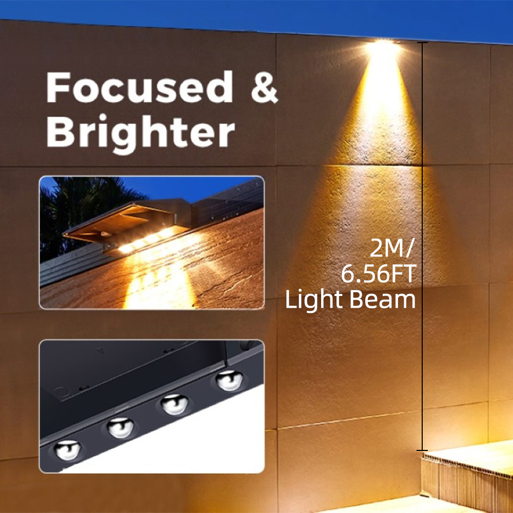 2 Pack Solar Wall Lights 4 LED - Outdoor Lighting Zigbee review and price