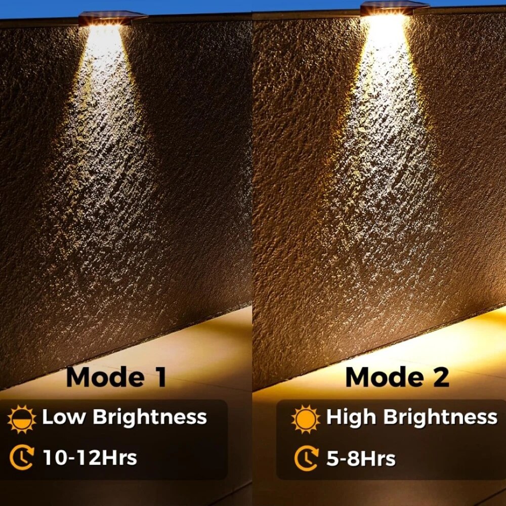 2 Pack Solar Wall Lights 4 LED - Outdoor Lighting Zigbee review and price