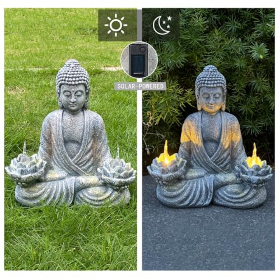 Buddha Statue for Home and Out - Outdoor Zen Lighting review and price