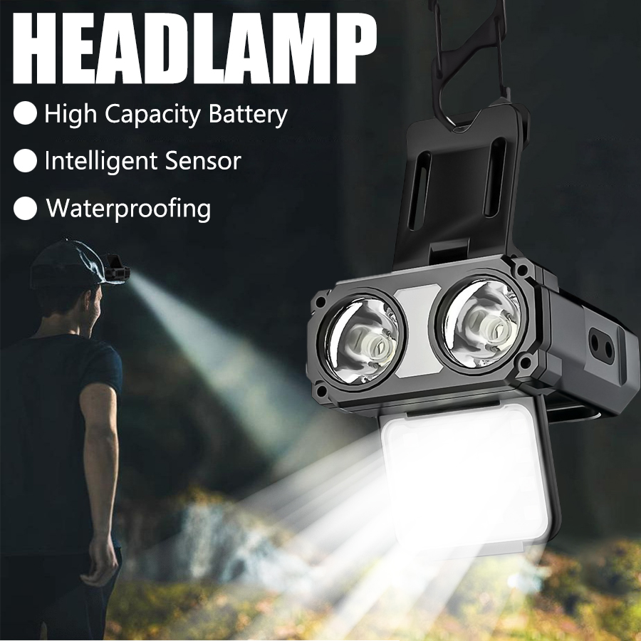 Sensor COB LED Headlamp Cap Cl - Outdoor Lighting Usb review and price