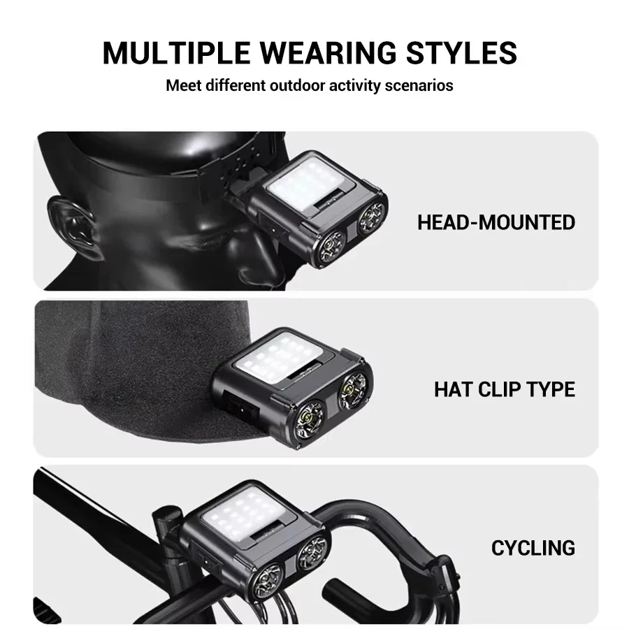 Sensor COB LED Headlamp Cap Cl - Outdoor Lighting Usb review and price