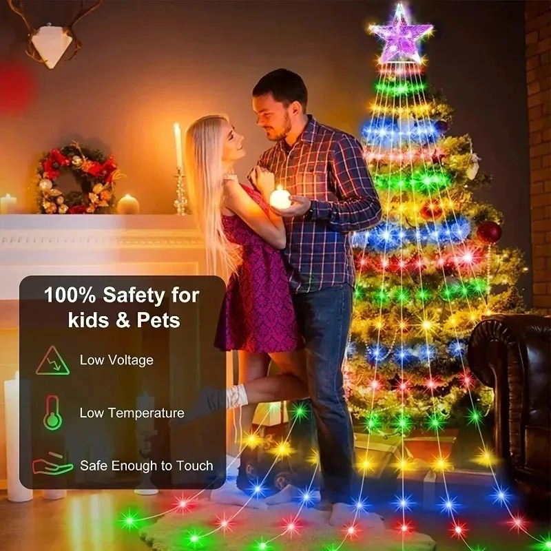 USB Powered 200LED Star Waterf - Xmas Outdoor Lighting Decorations review and price