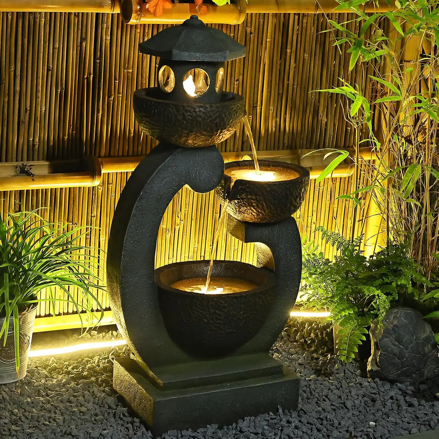Water Fountain Outdoor Zen Fea - Outdoor Zen Lighting review and price